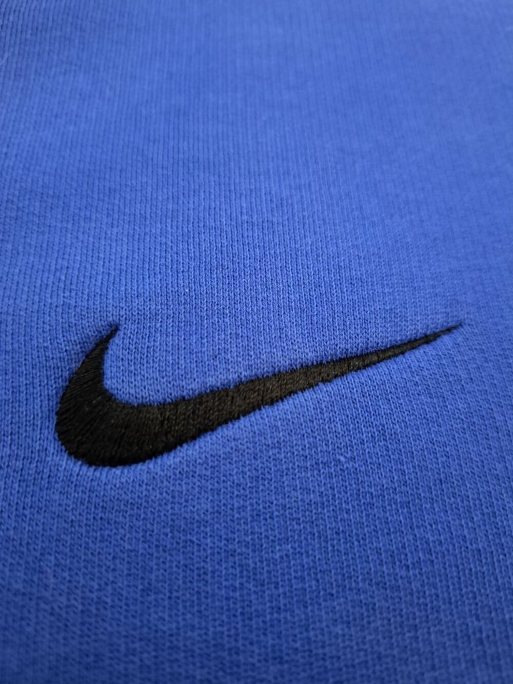 Vintage 1990's Nike Mens Blue Crewneck Sweatshirt 3XL Black Swoosh Logo - Picture 2 of 12